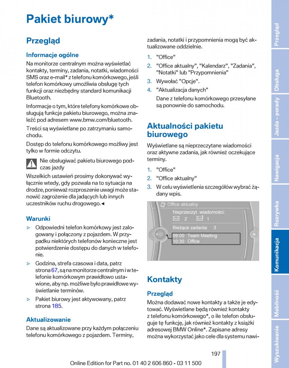 manual  BMW X1 E84 instrukcja / page 197