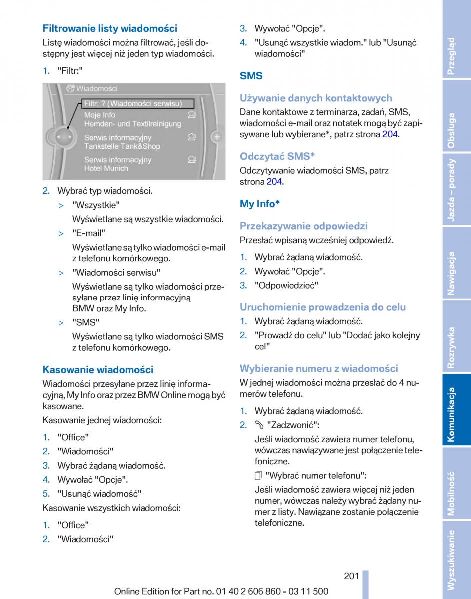 manual  BMW X1 E84 instrukcja / page 201