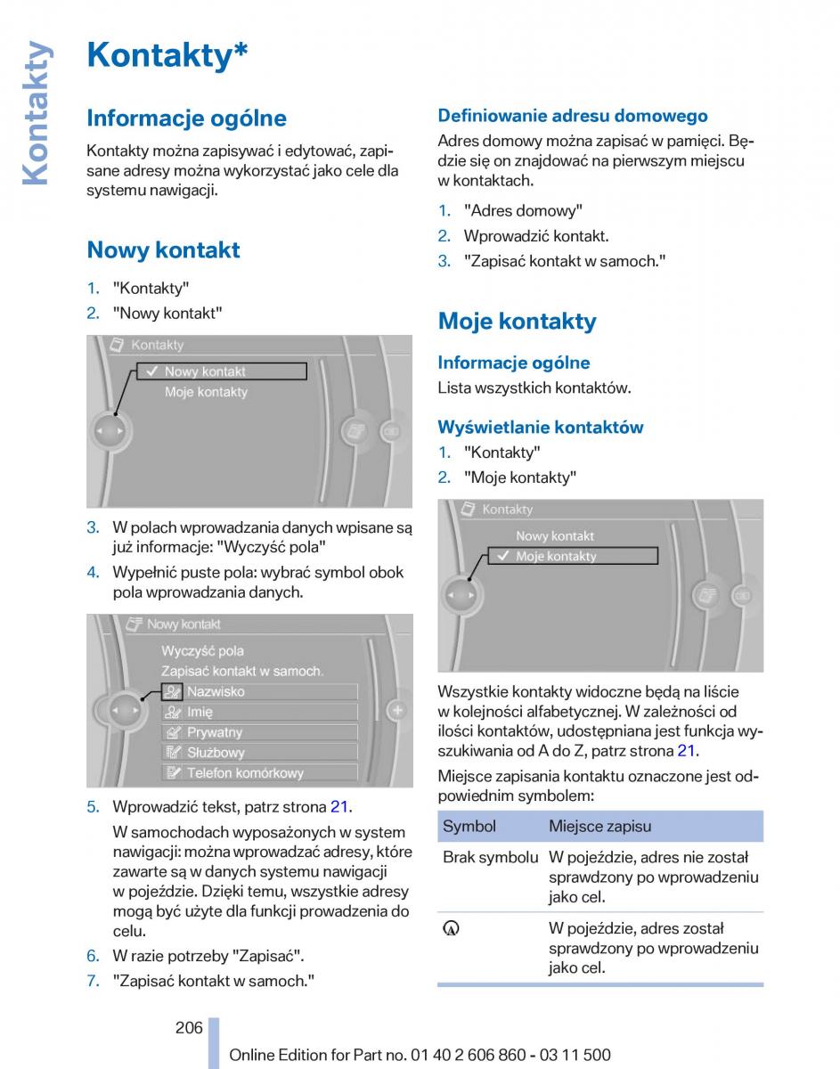 manual  BMW X1 E84 instrukcja / page 206