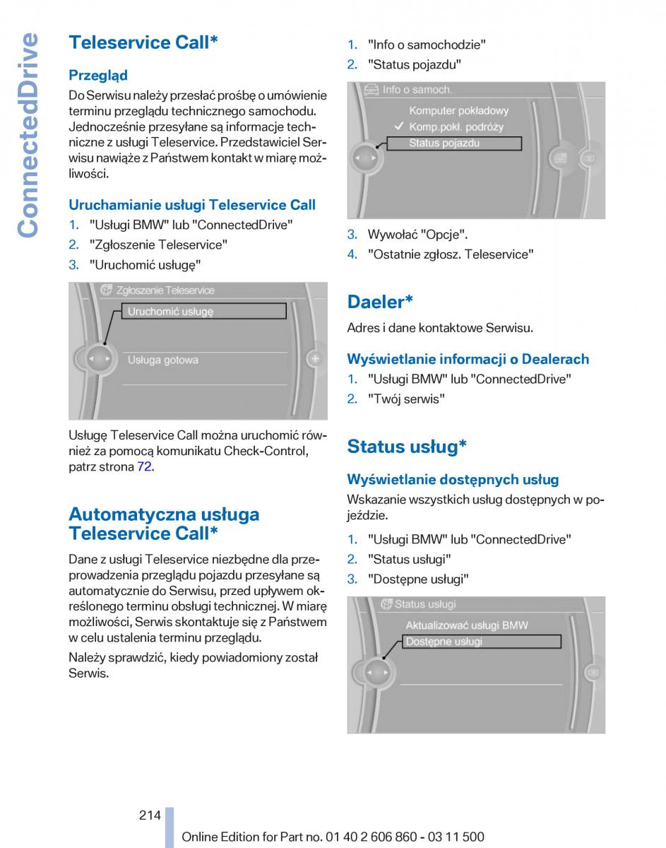 manual  BMW X1 E84 instrukcja / page 214