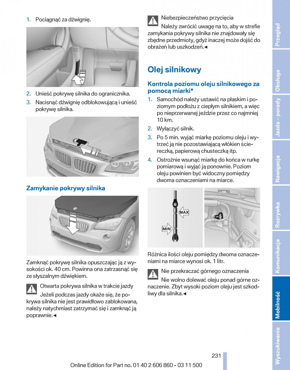 manual  BMW X1 E84 instrukcja / page 231