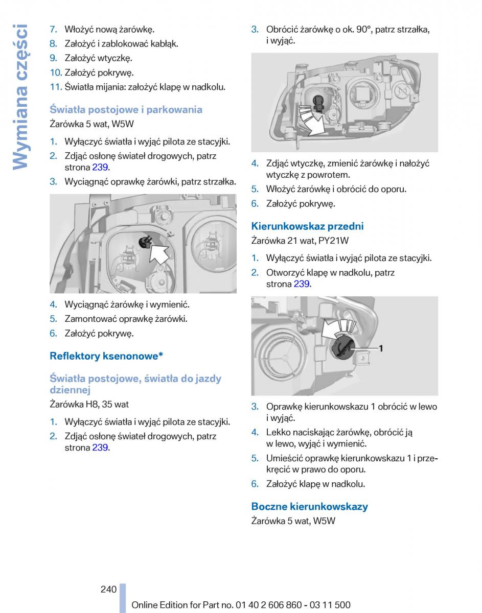 manual  BMW X1 E84 instrukcja / page 240