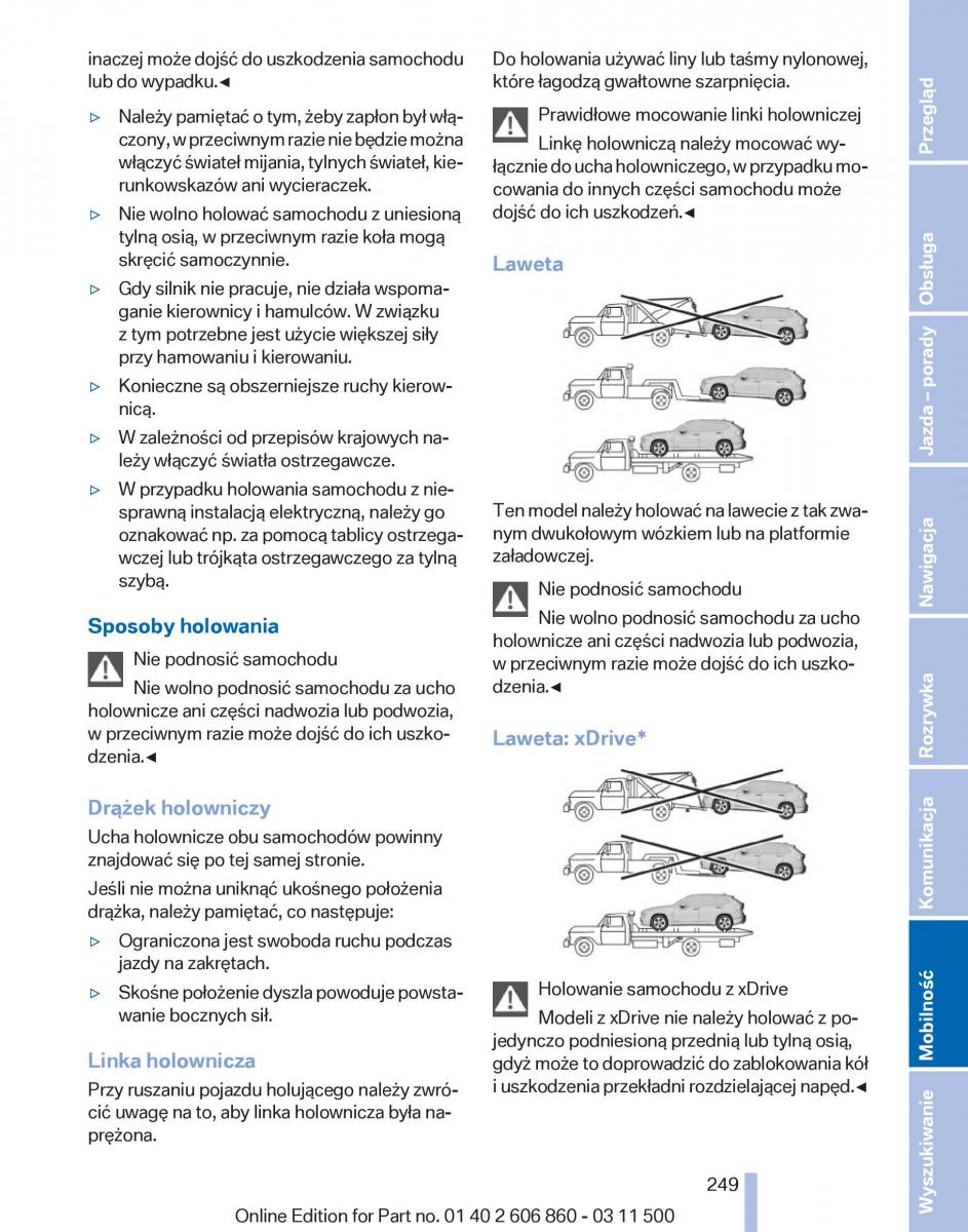 manual  BMW X1 E84 instrukcja / page 249