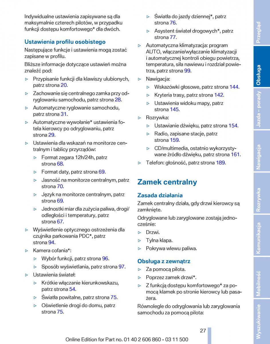 manual  BMW X1 E84 instrukcja / page 27