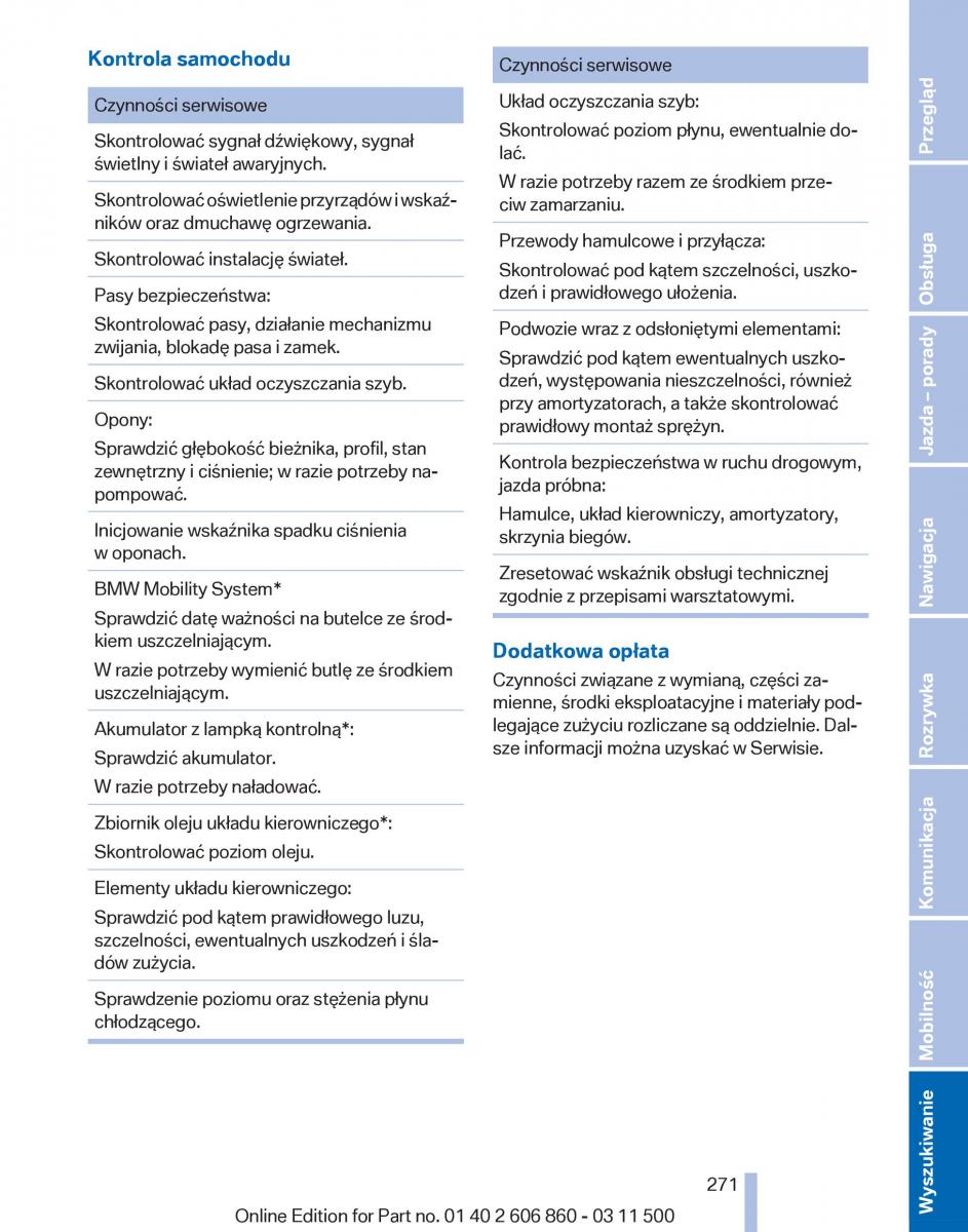 manual  BMW X1 E84 instrukcja / page 271