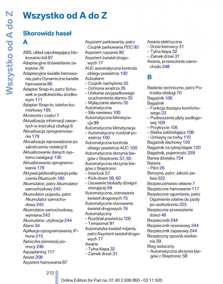 manual  BMW X1 E84 instrukcja / page 272