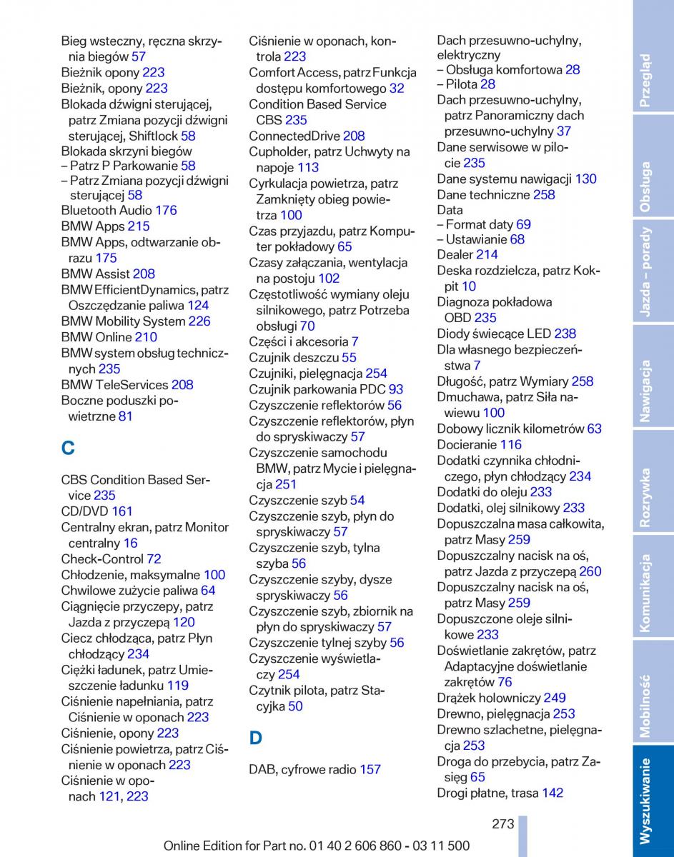 manual  BMW X1 E84 instrukcja / page 273