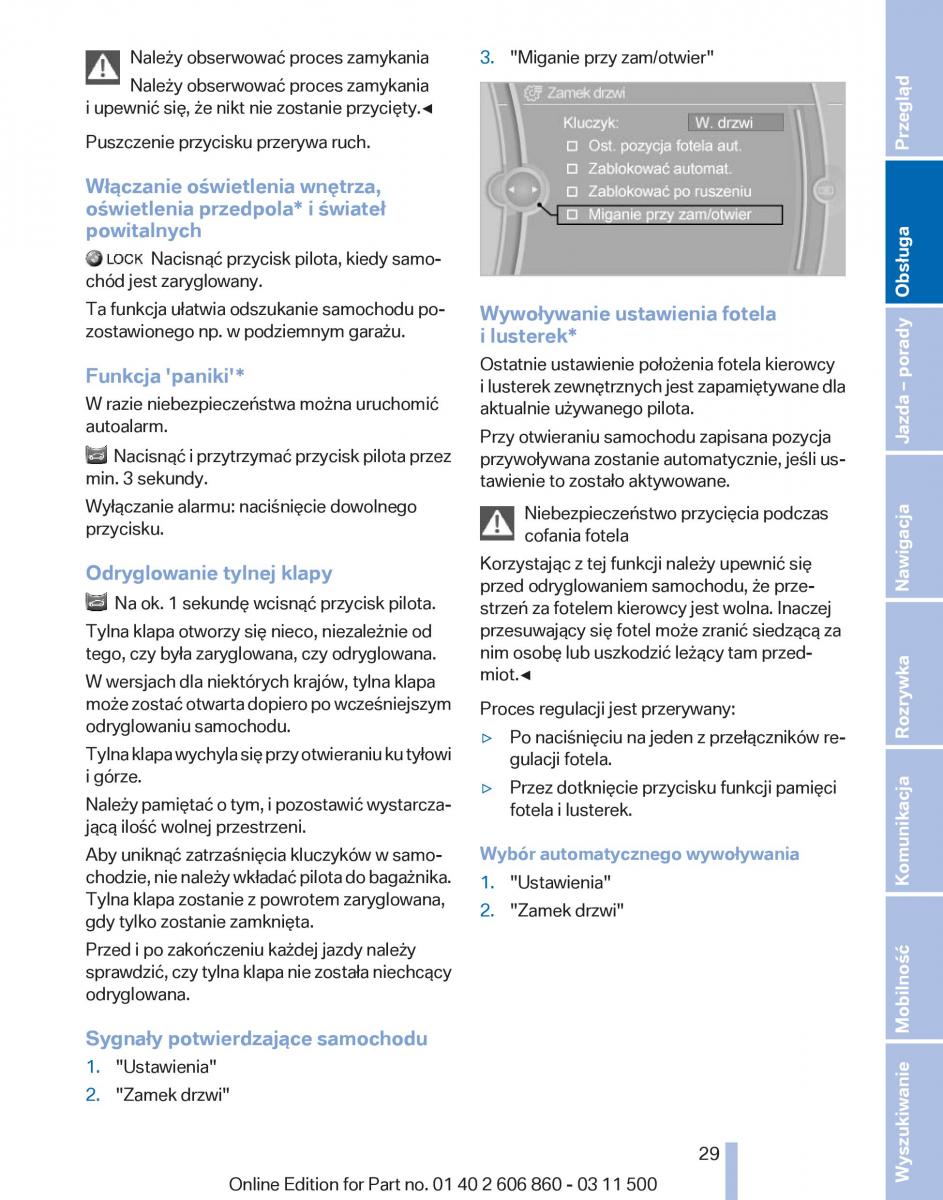 manual  BMW X1 E84 instrukcja / page 29