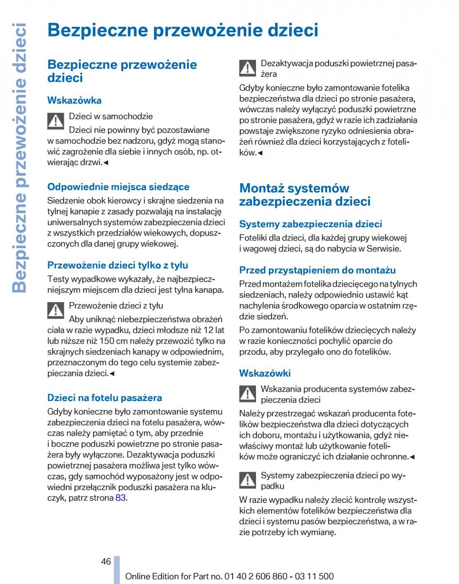 manual  BMW X1 E84 instrukcja / page 46