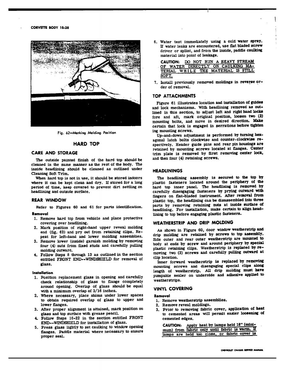 Chevrolet Corvette C3 owners manual / page 61