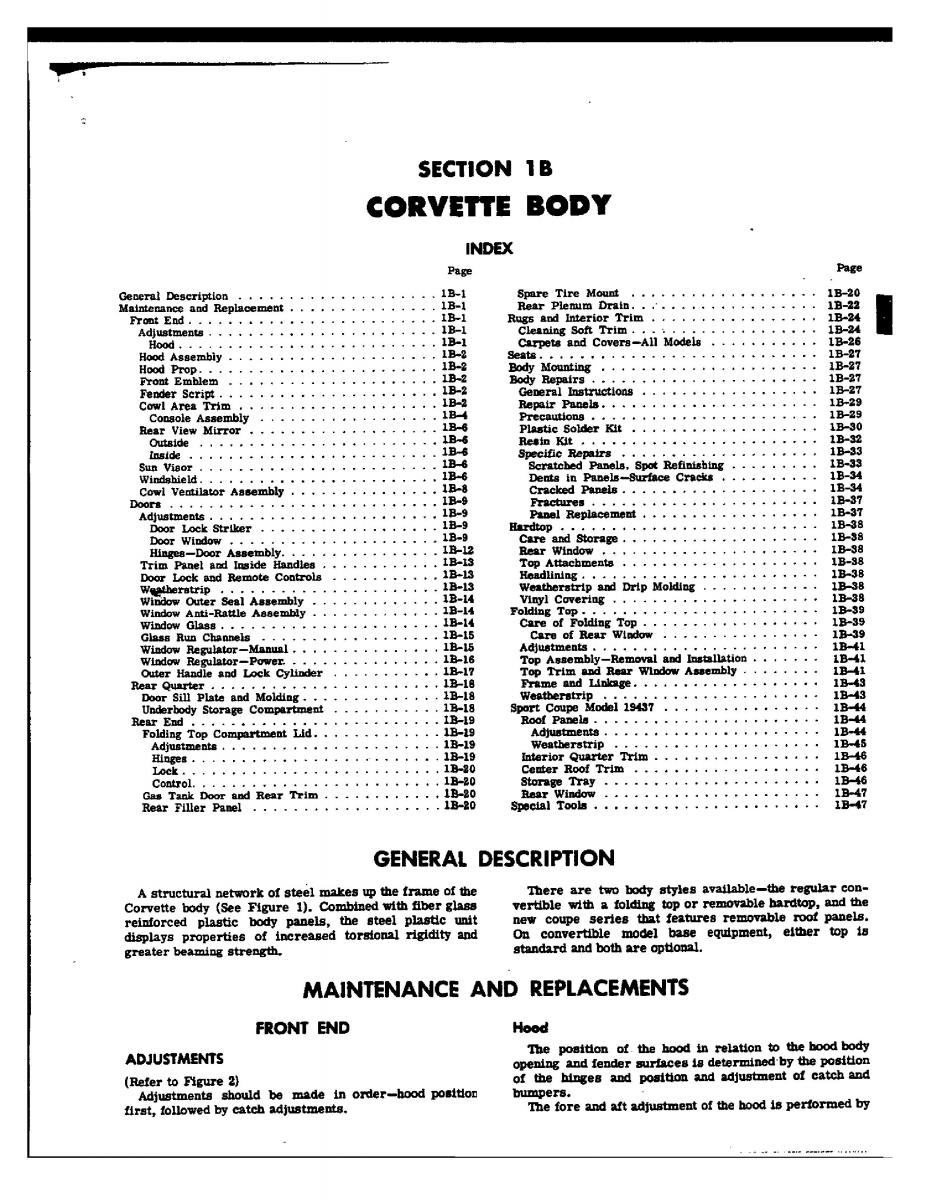 Chevrolet Corvette C3 owners manual / page 24