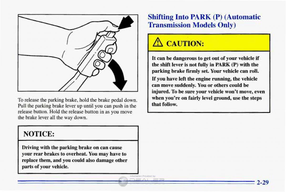 Chevrolet Corvette C4 owners manual / page 72