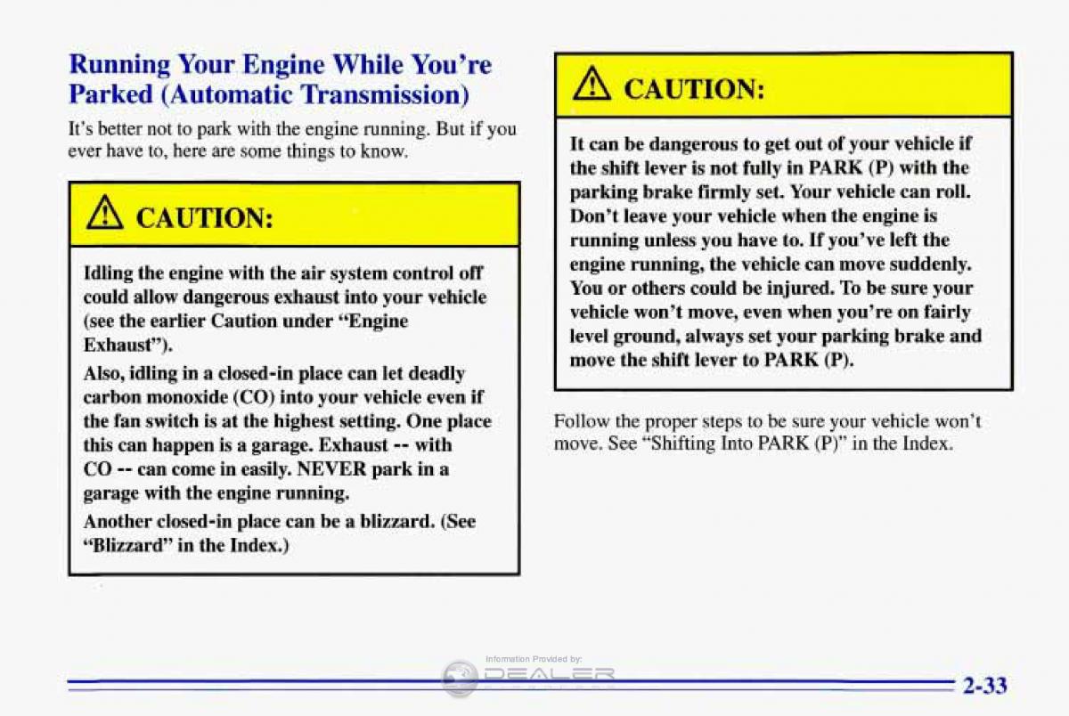 Chevrolet Corvette C4 owners manual / page 76