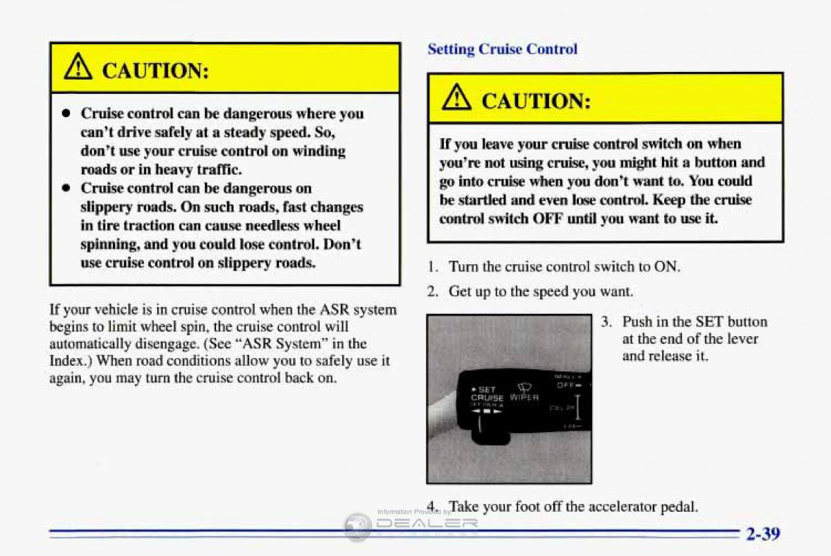 Chevrolet Corvette C4 owners manual / page 82