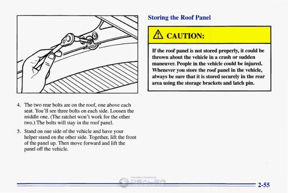 Chevrolet Corvette C4 owners manual / page 98