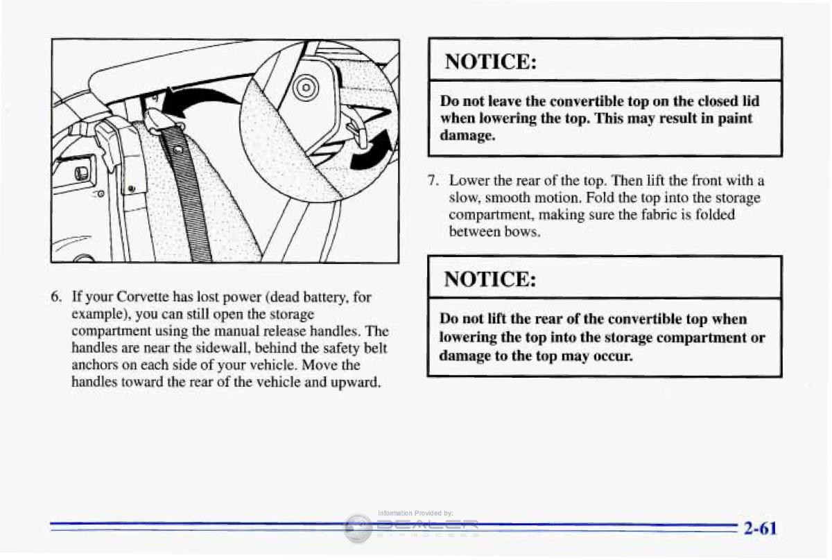 Chevrolet Corvette C4 owners manual / page 104