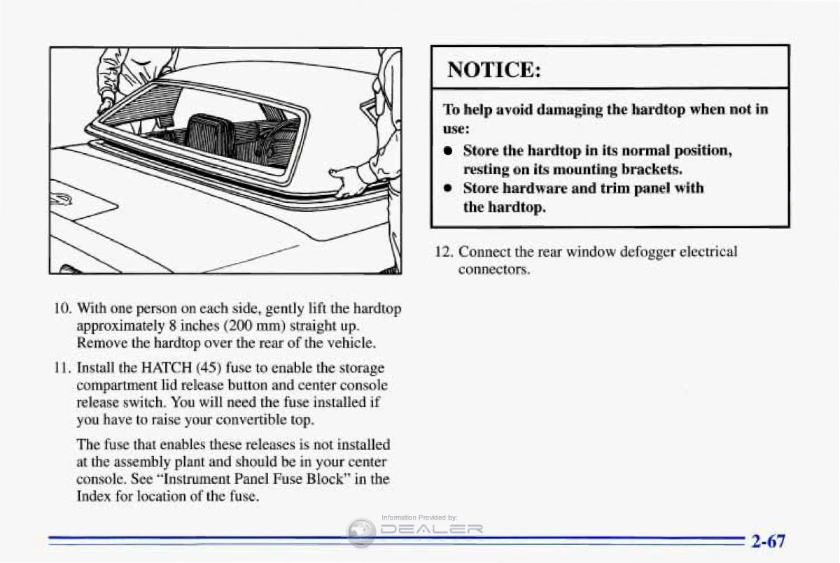 Chevrolet Corvette C4 owners manual / page 110