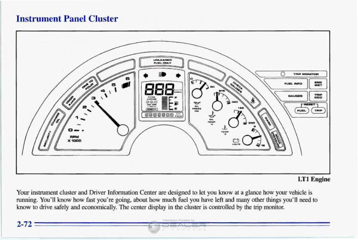 Chevrolet Corvette C4 owners manual / page 115