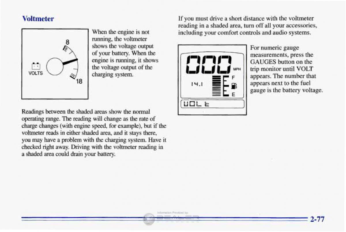 Chevrolet Corvette C4 owners manual / page 120