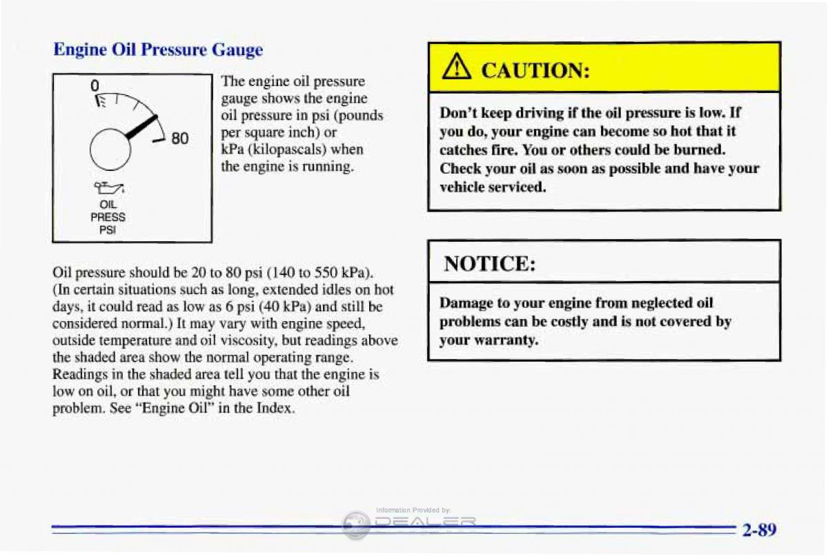 Chevrolet Corvette C4 owners manual / page 132