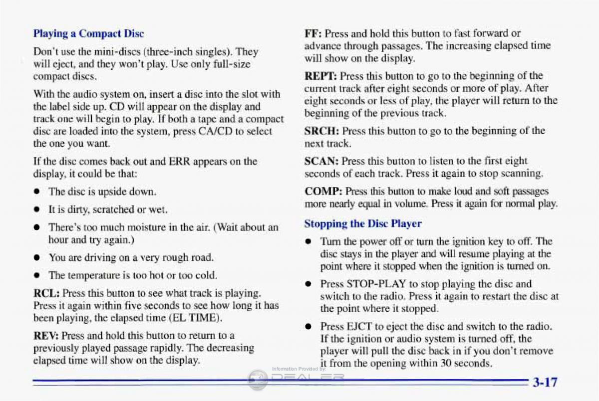 Chevrolet Corvette C4 owners manual / page 158