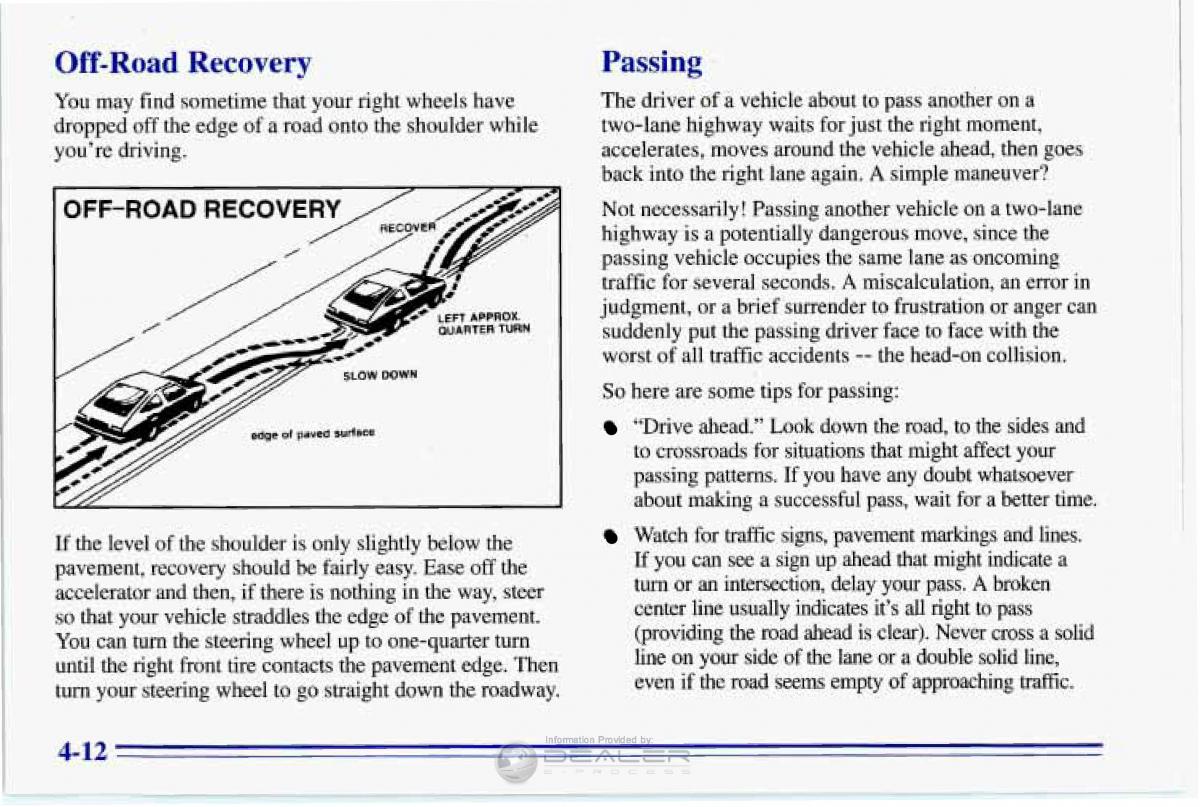 Chevrolet Corvette C4 owners manual / page 173