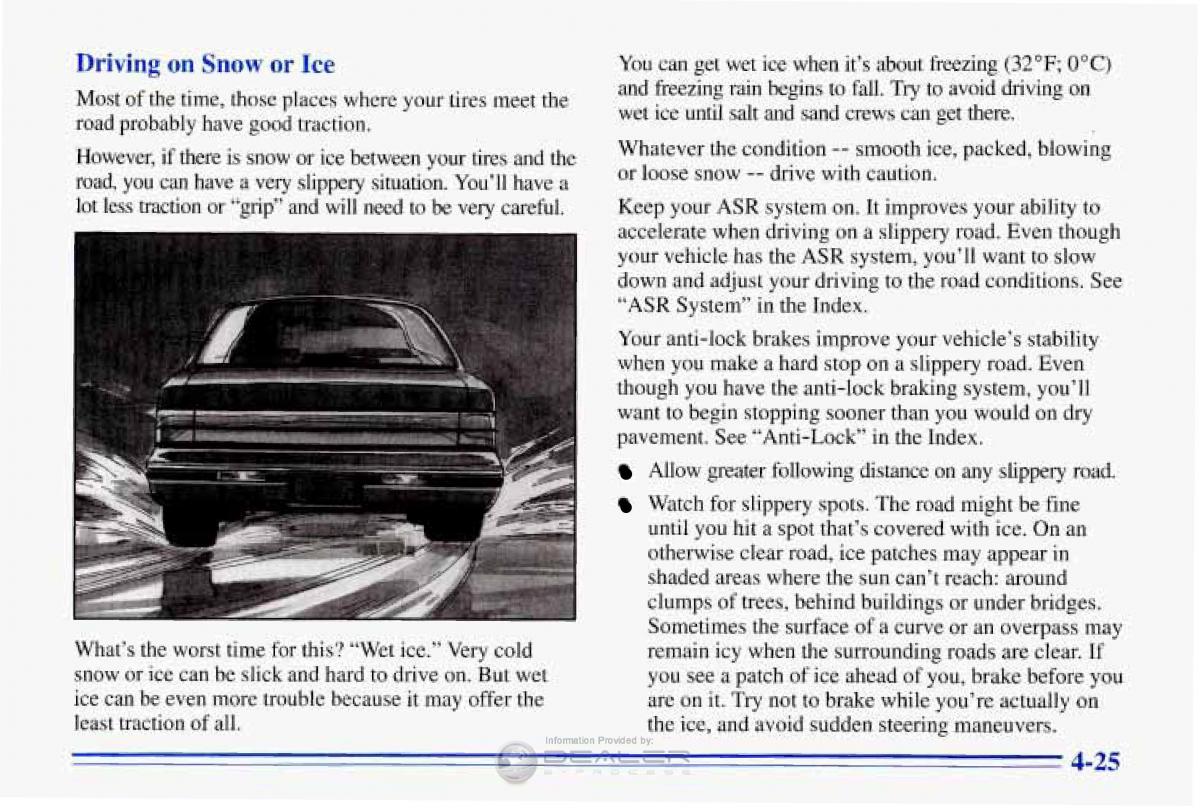 Chevrolet Corvette C4 owners manual / page 186