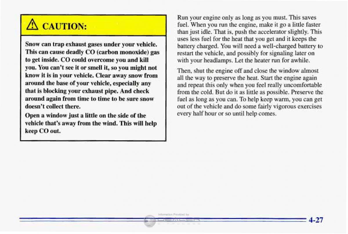 Chevrolet Corvette C4 owners manual / page 188