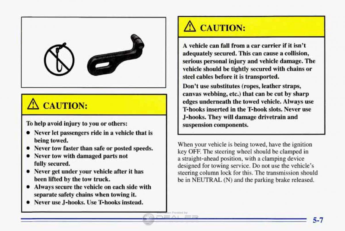 Chevrolet Corvette C4 owners manual / page 198