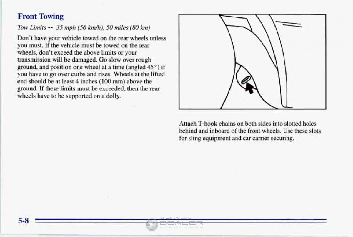 Chevrolet Corvette C4 owners manual / page 199