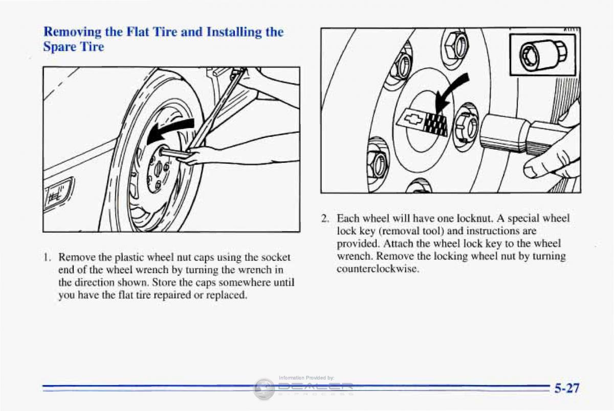 Chevrolet Corvette C4 owners manual / page 218