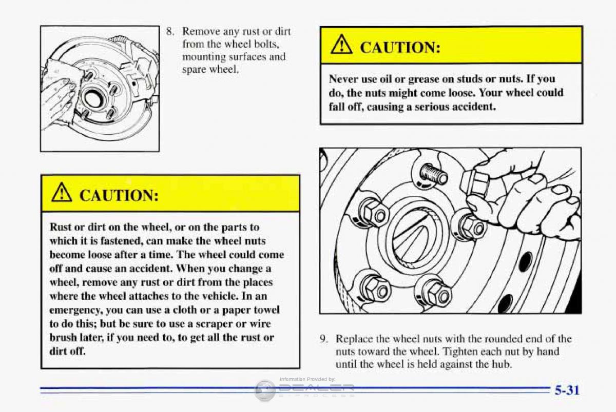 Chevrolet Corvette C4 owners manual / page 222