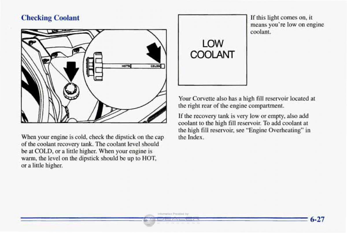 Chevrolet Corvette C4 owners manual / page 258