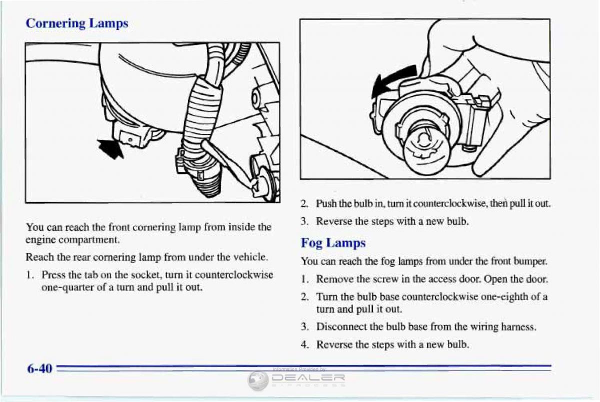 Chevrolet Corvette C4 owners manual / page 271