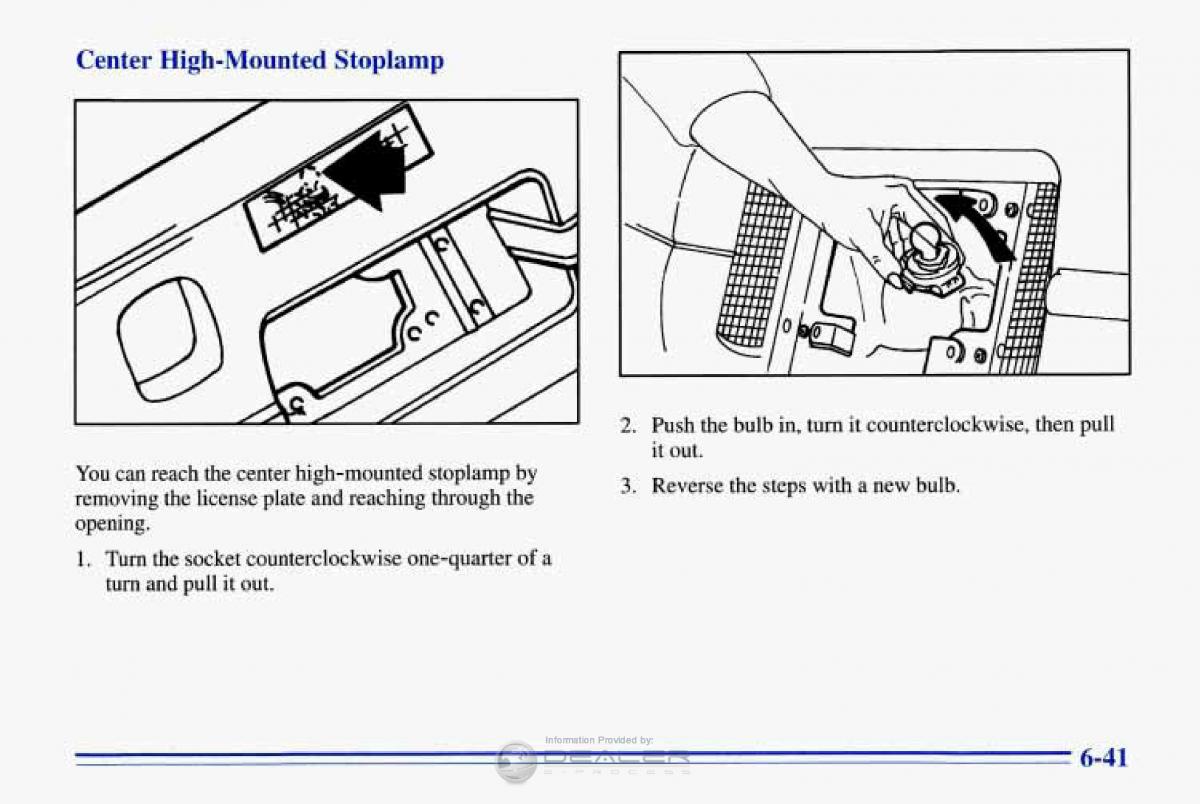 Chevrolet Corvette C4 owners manual / page 272