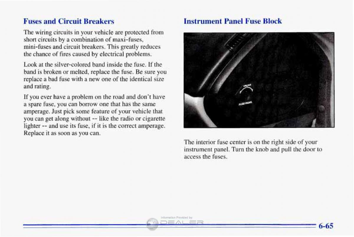 Chevrolet Corvette C4 owners manual / page 296