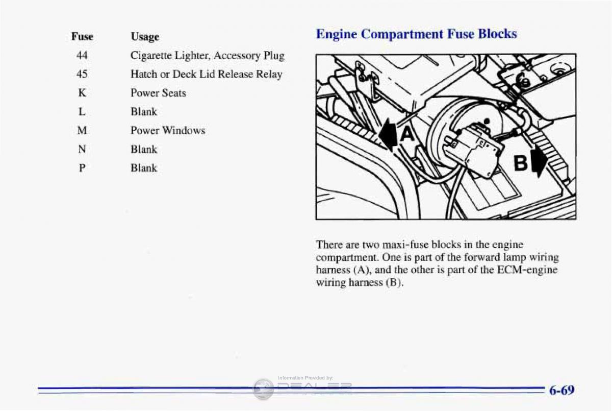 Chevrolet Corvette C4 owners manual / page 300