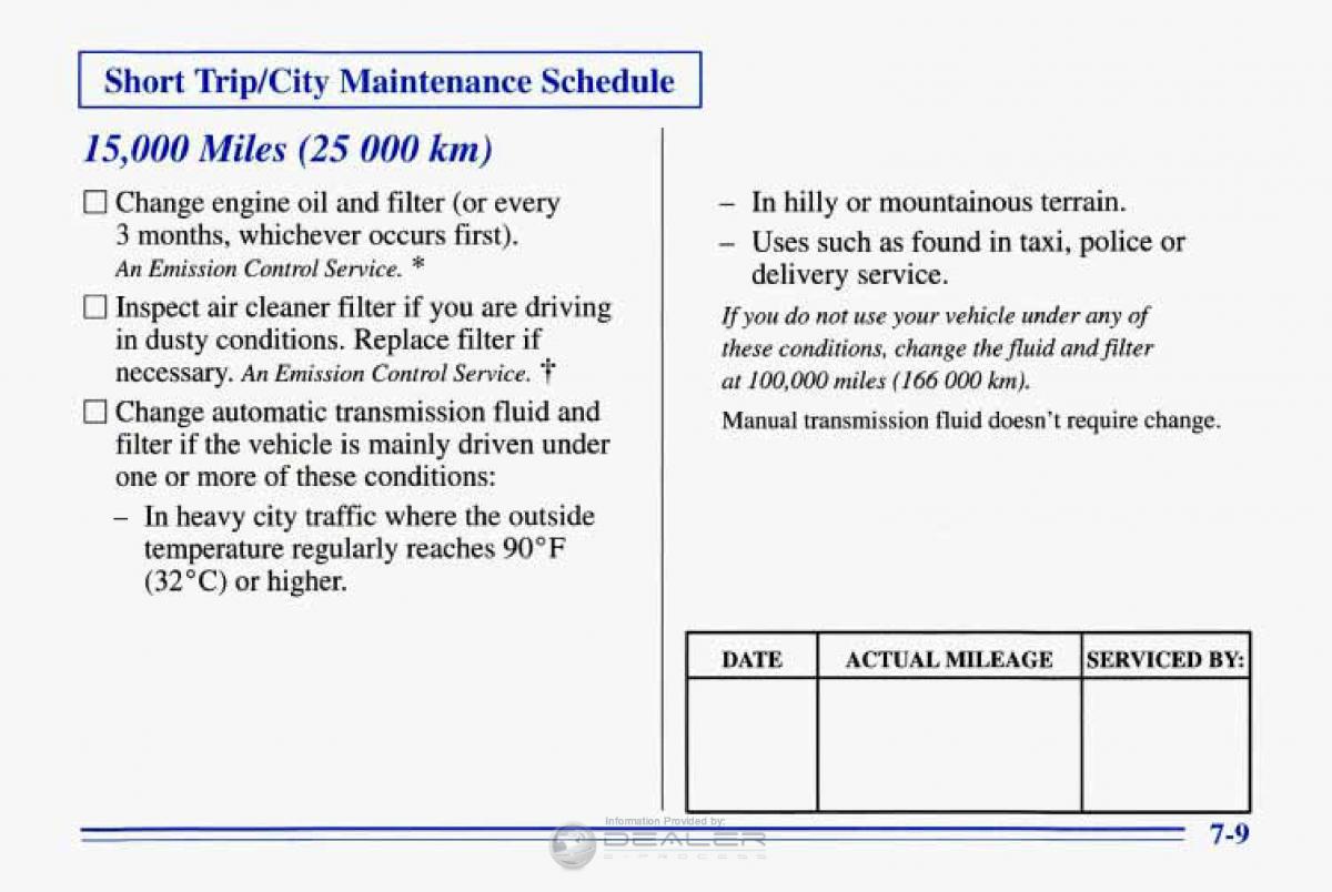 Chevrolet Corvette C4 owners manual / page 320