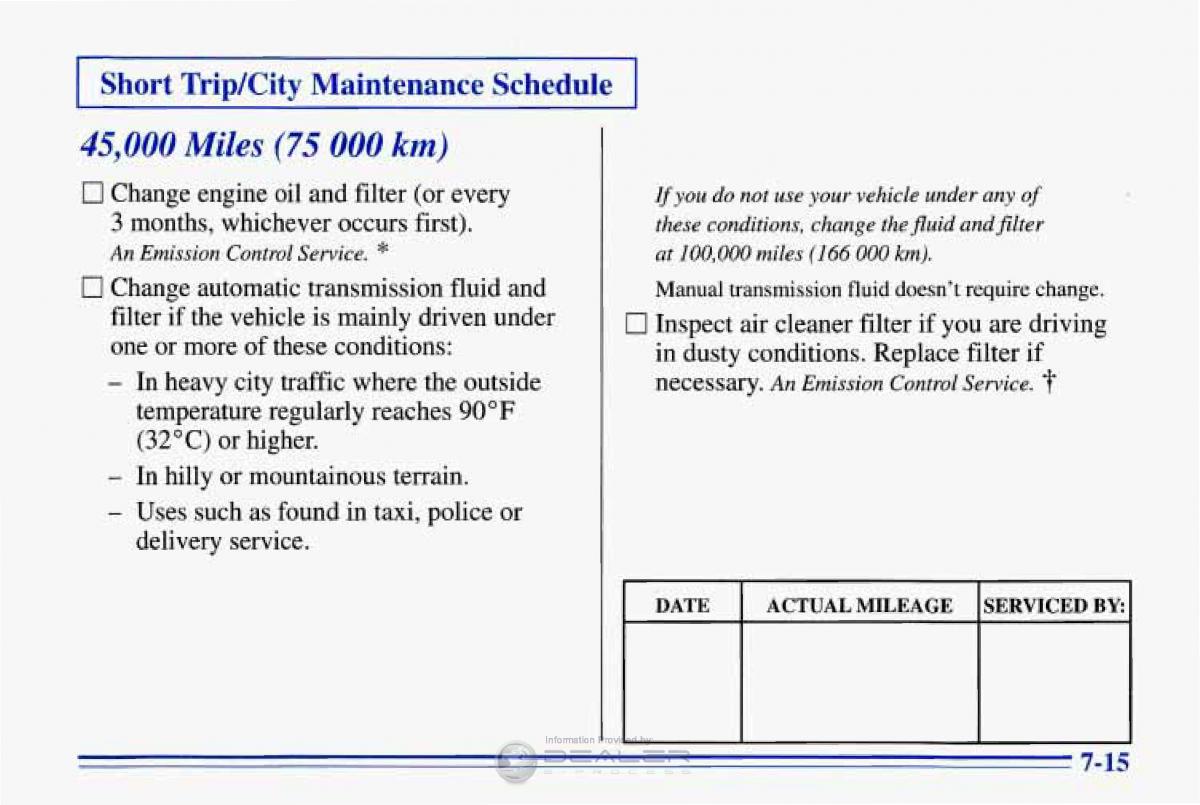 Chevrolet Corvette C4 owners manual / page 326