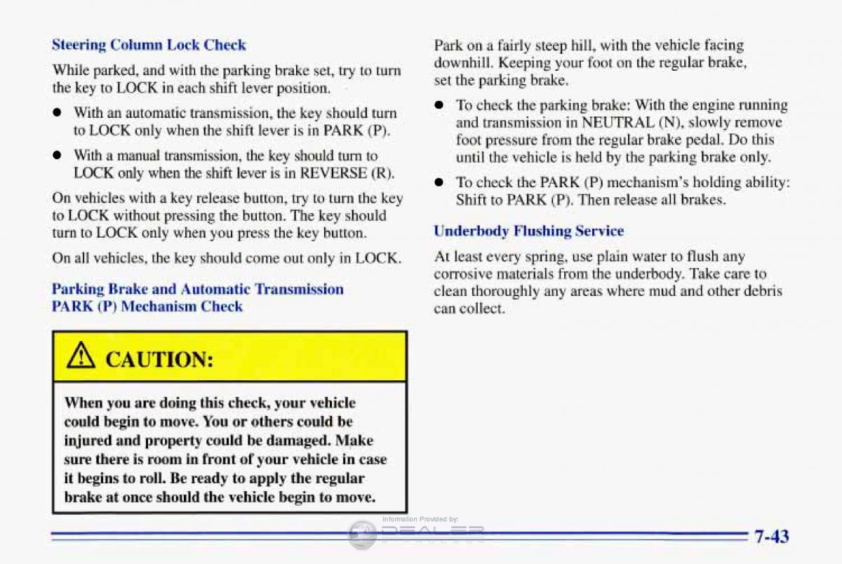 Chevrolet Corvette C4 owners manual / page 354