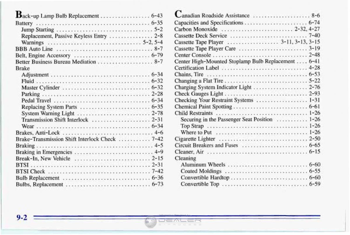 Chevrolet Corvette C4 owners manual / page 375