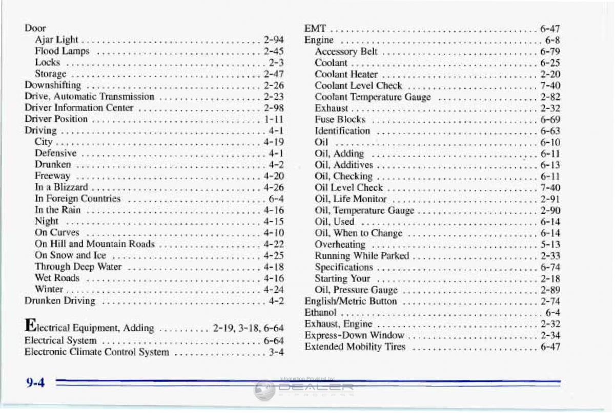 Chevrolet Corvette C4 owners manual / page 377