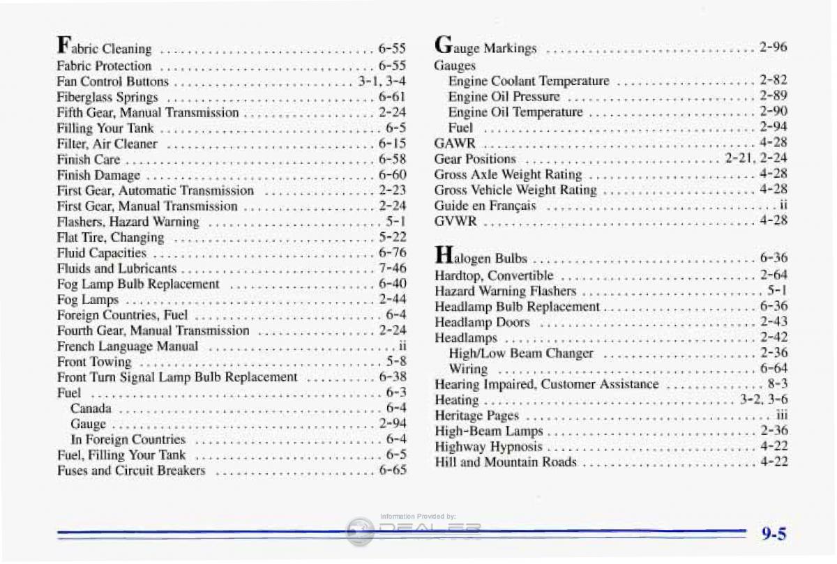 Chevrolet Corvette C4 owners manual / page 378