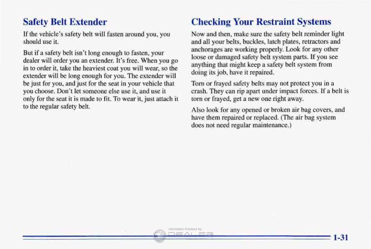 Chevrolet Corvette C4 owners manual / page 42