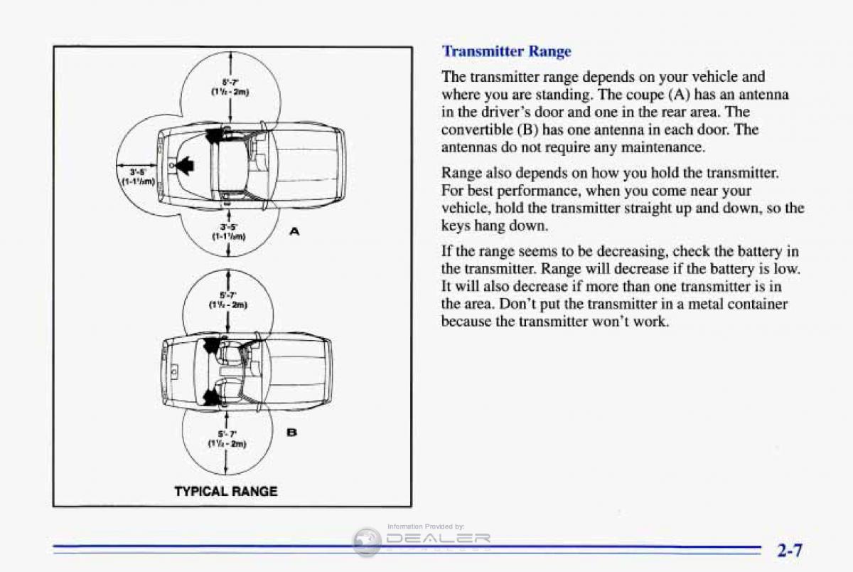 Chevrolet Corvette C4 owners manual / page 50