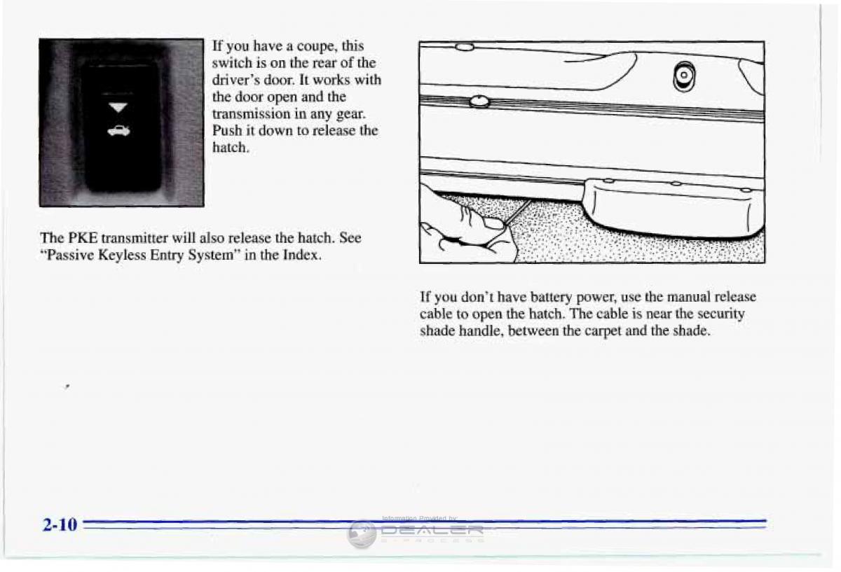 Chevrolet Corvette C4 owners manual / page 53