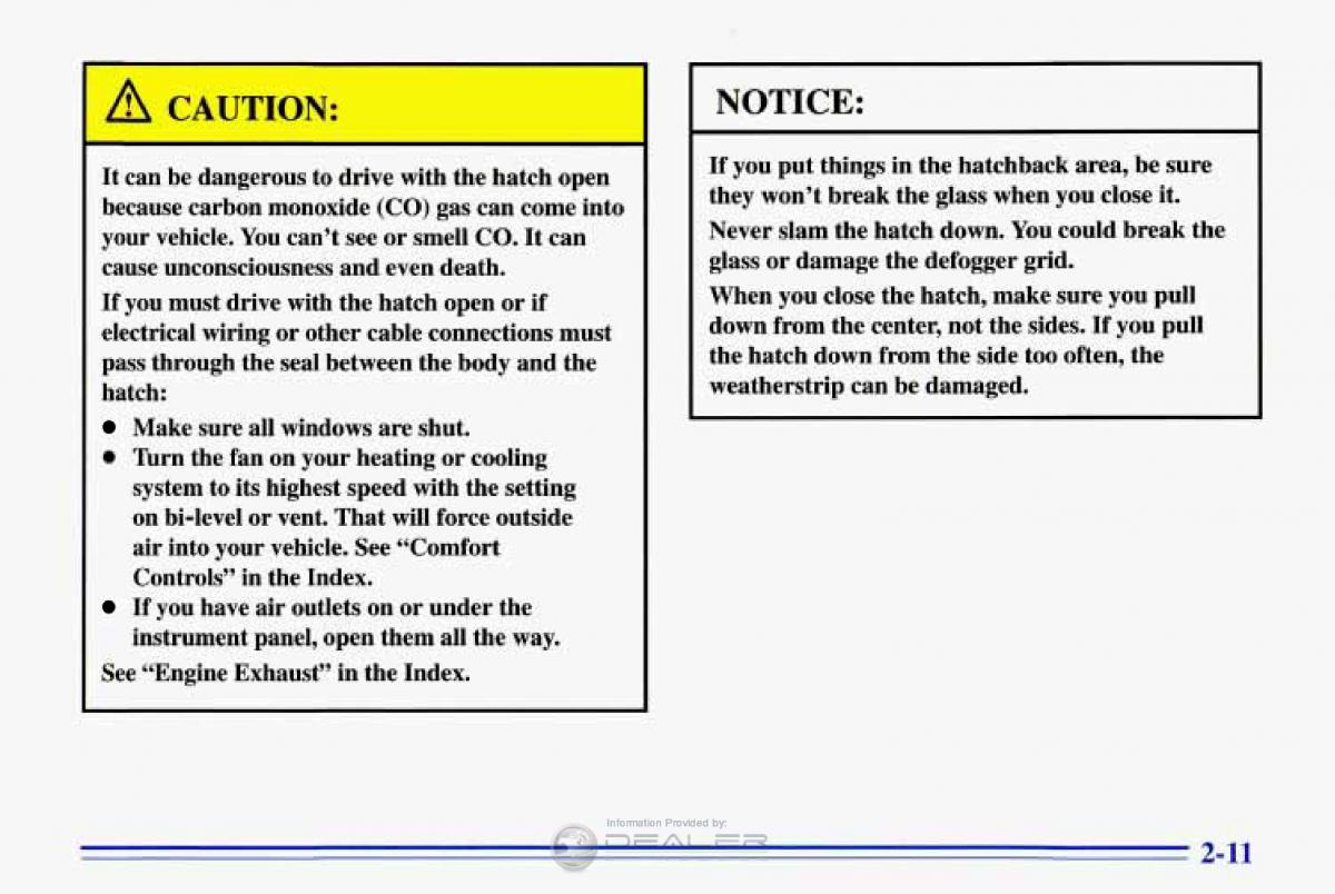 Chevrolet Corvette C4 owners manual / page 54