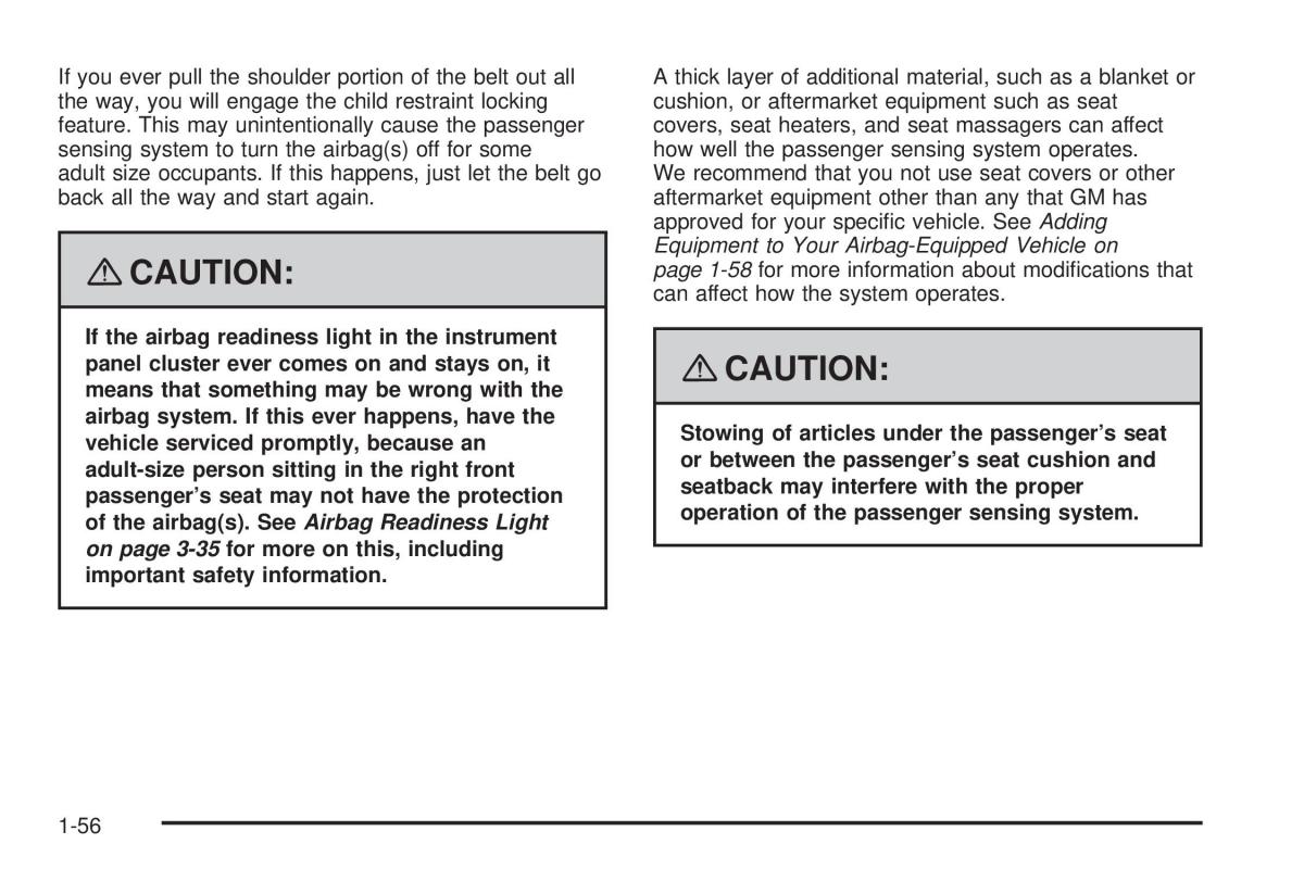 Chevrolet Corvette C5 owners manual / page 60