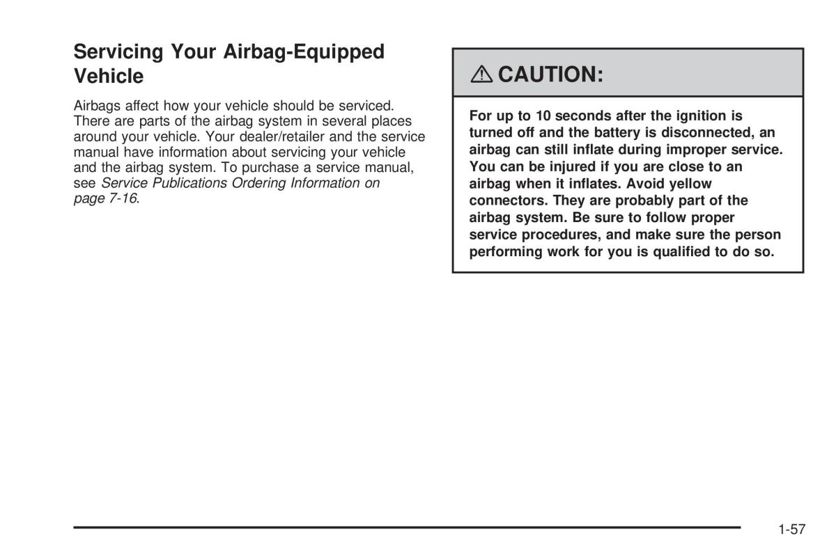 Chevrolet Corvette C5 owners manual / page 61