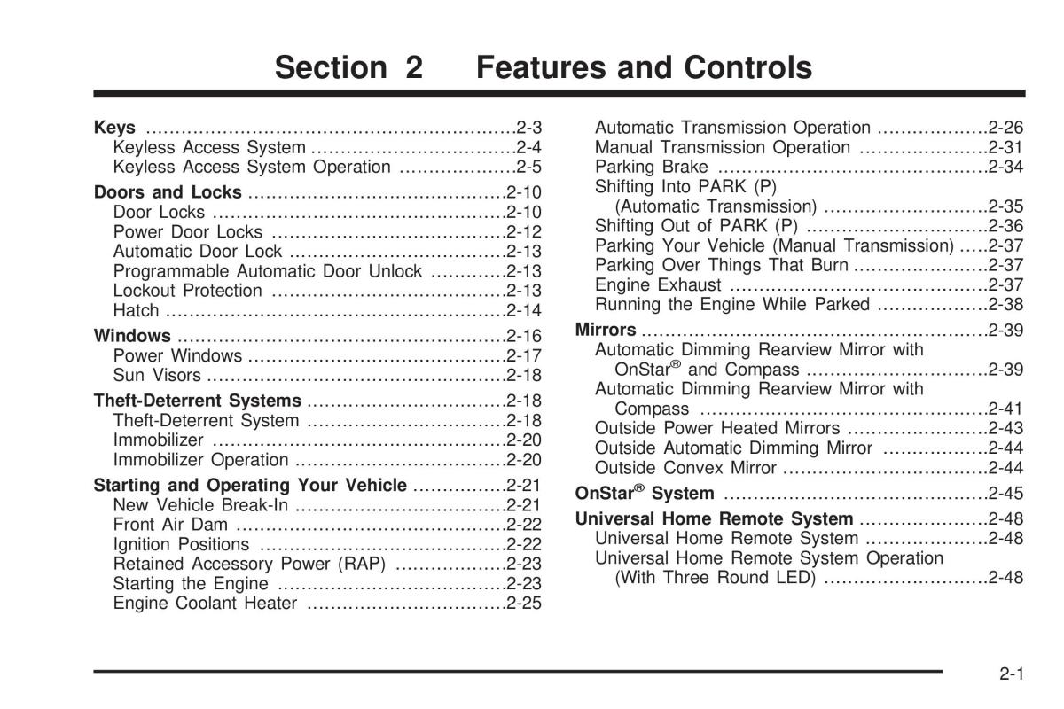 Chevrolet Corvette C5 owners manual / page 65